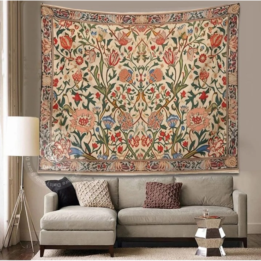 Mandala Vintage Flower Tapestry Wall Hanging Psychedelic Bohemian Indian Printed Wall Art Cloth Home Dorm Decor Bedroom Cloth