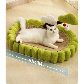 Fluffy Cozy Habitats Cat Bed Scratcher Toys Plush Cat Tree House Nest Breathable Large Space Furniture Couchage Chat Pet Items