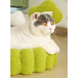 Fluffy Cozy Habitats Cat Bed Scratcher Toys Plush Cat Tree House Nest Breathable Large Space Furniture Couchage Chat Pet Items