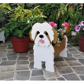 Creative Garden Flower Pot Dog Shape Planter Vase Pots DIY PVC Flower Planters Garden Home Decor Office Home Decor Gift