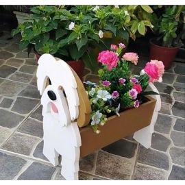 Creative Garden Flower Pot Dog Shape Planter Vase Pots DIY PVC Flower Planters Garden Home Decor Office Home Decor Gift